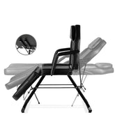 Black Adjustable Massage Bed Salon Chair w/ Stool